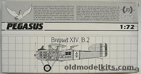 Pegasus 1/72 Breguet XIV B.2, 4004 plastic model kit